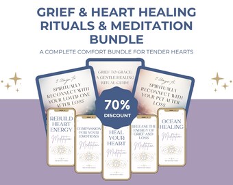 Grief & Heart Healing Rituals and Meditation Bundle PDF and Audio