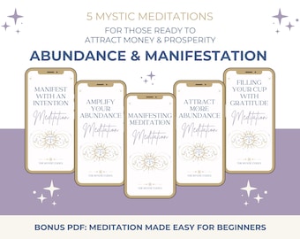 Abundance Manifestation Meditations – Guided Audio, Beginner's Guide (Digital Download)