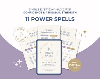 Power Spells: Confidence & Personal Strength Rituals for Beginners - Printable Witch Spellbook (PDF Download)