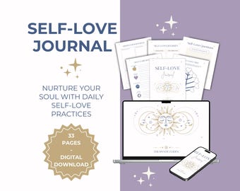 Self-Love Journal: Daily Prompts for Reflection & Healing (Printable PDF)