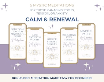 Guided Meditations Bundle – Stress Relief, Relaxation (Digital Download)