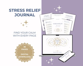 Stress Relief Journal: Guided Prompts, Tension Trackers (Printable PDF)