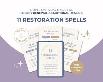 Restoration Spells: Energy Renewal Rituals for Beginners - Printable Witch Spellbook (PDF Download)