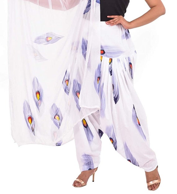 fcity.in - Cotton Bandhani Printed Patiala With Dupatta / Stylish Women  Patialas