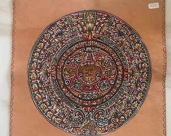 Hand painted piece. #aztec #calendar #oneofakind #handmade #original