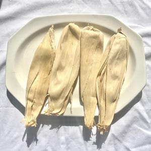 Whole Organic Dried Corn Husks | 4 pieces per price