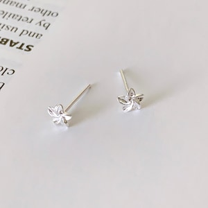 Dainty Flower Stud Earrings – 925 Sterling Silver, Hypoallergenic, Minimalist Gift for Her, Includes 3 Pairs of Backs