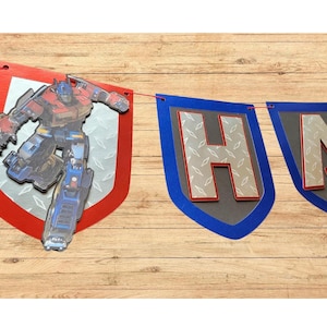 Transformers birthday banner - personalized