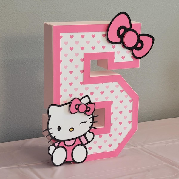Hello Kitty 3D number