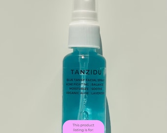 Blue Tansy Facial Spray: Organic Aloe, Pimple Cream Substitute “Tanzidu”  (1 OZ)