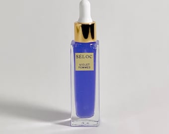 Violet Peptide Serum Repair Plump Reduce Wrinkles All Natural Skincare Aloe Witch Hazel Anti-Aging Botanicals Vegan Cruelty-Free 1 OZ.