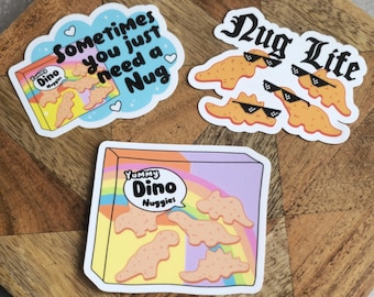 Dino Nuggets Vinyl Stickers