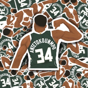 Giannis Antetokounmpo Milwaukee Bucks NBA Basketball Sticker