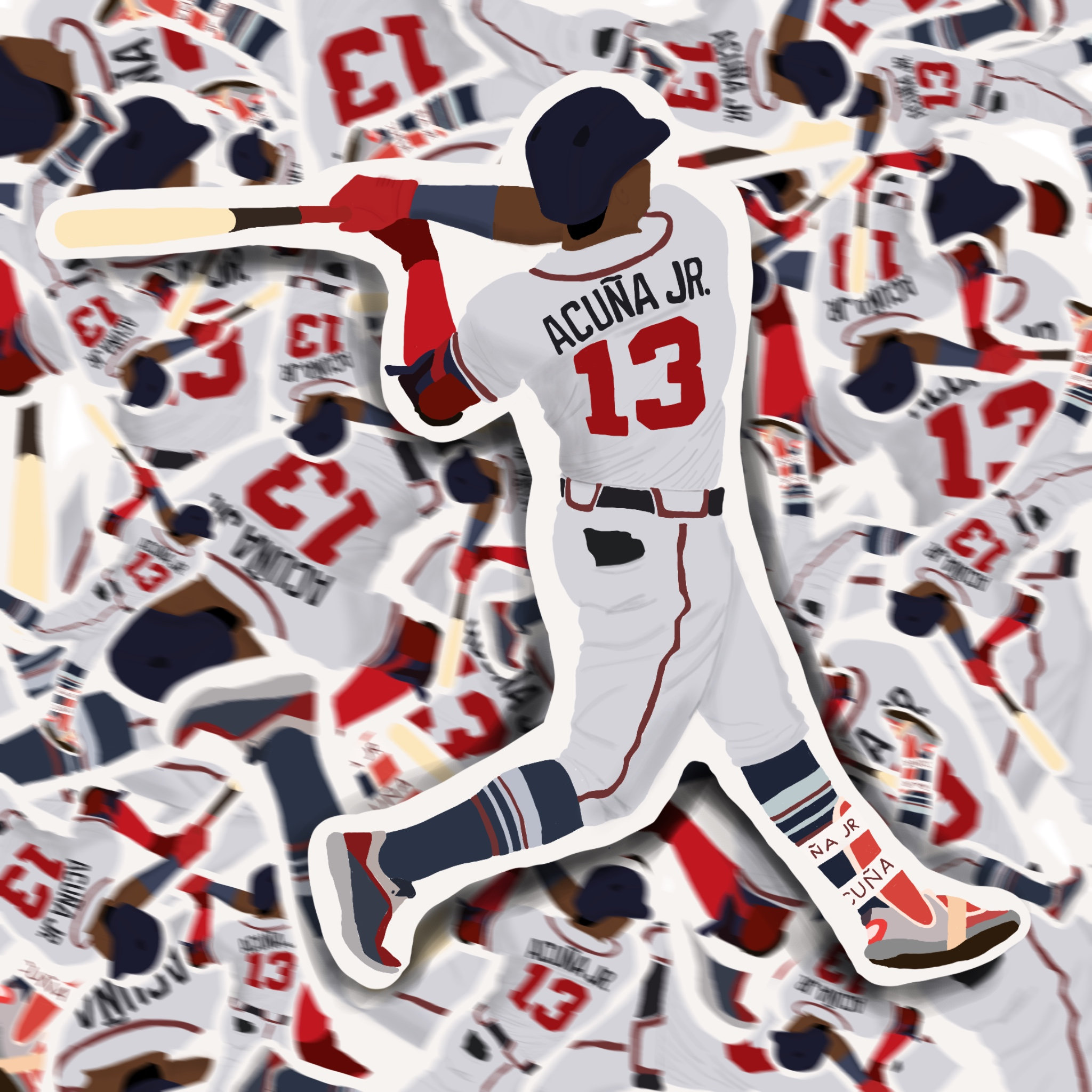 Atlanta Braves: Ronald Acuña Jr. 2023 City Connect - Officially Licensed  MLB Removable Adhesive Decal