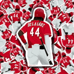 Pegatina de vinilo de Elly De La Cruz del equipo de béisbol de Cincinnati