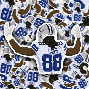 CeeDee Lamb Dallas Cowboys Football Vinyl Aufkleber