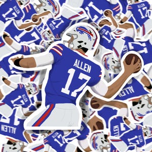 Josh Allen Buffalo Bills Vinyl NFL Football Sticker