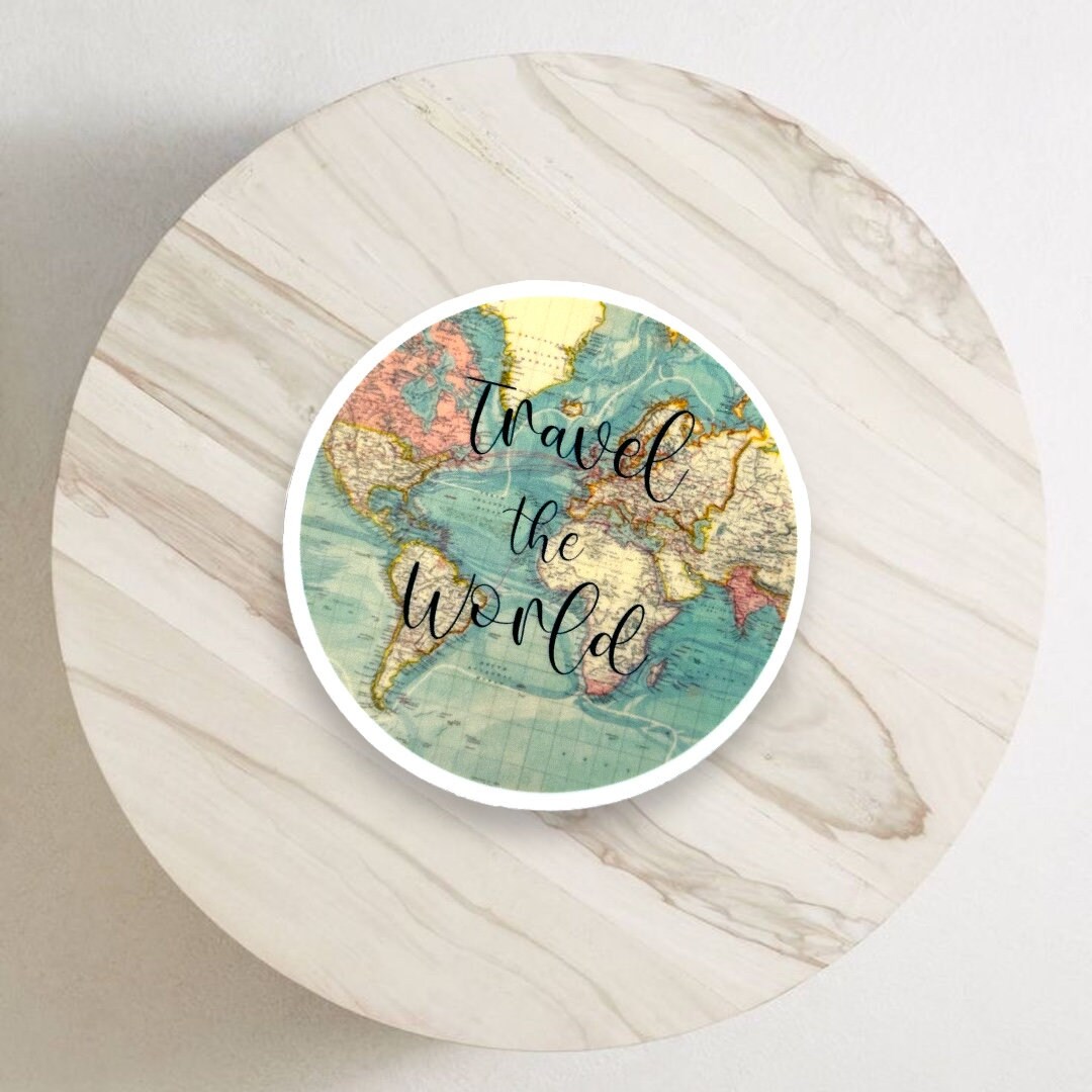 Travel the World Map Sticker Travel Stickers Travel Vinyl Decal for ...