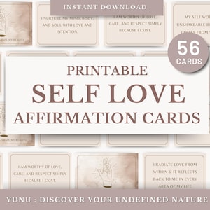 Affirmationskarten zur Selbstliebe || Affirmations Karten Deck, Positive Affirmation Karten, Vision Board druckbar, digitaler Download