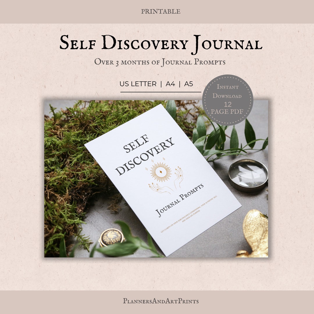 Self Discovery Journal Self Care Planner Self Discovery Workbook Wellness Journal Gratitude ...