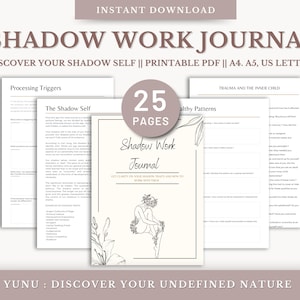 Printable Shadow Work Journal: Inner Child Prompts, Trauma Healing (PDF)
