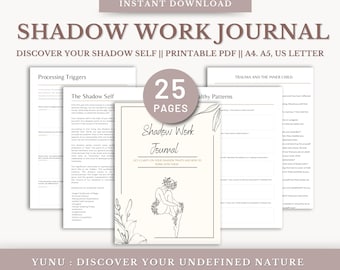 Printable Shadow Work Journal: Inner Child Prompts, Trauma Healing (PDF)