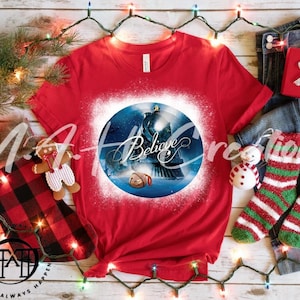 Polar Express Believe Train With Bell Png Sublimation