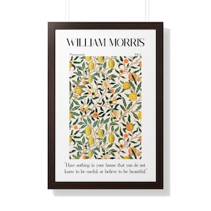 Framed Art Print &quot;Pomegranate&quot; William Morris Victorian Decor Art Nouveau Arts and Crafts Wall Art Large Wall Art 70036