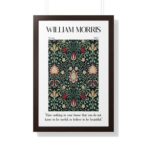 Framed Art Print &quot;Persian&quot; William Morris Victorian Decor Art Nouveau Arts and Crafts Wall Art Large Wall Art 70035