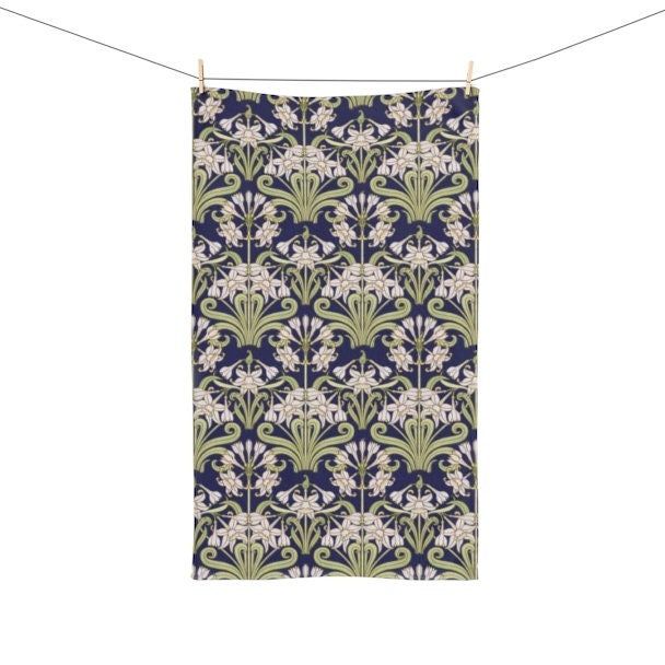 Jonquil Hand Towel Art Nouveau Hand Towel Art Nouveau Etsy