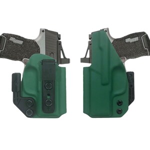 Springfield Hellcat RDP w/ TLR6 Light (Open Mouth) RMR With UltiClip 3+ and Mod Wing attachment Kydex Iwb Concealment Holster