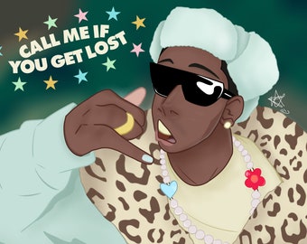 Tyler The Creator Call Me If You Get Lost Art Print Etsy Tyler The Creator Call Me If You Get Lost Art Print Etsy