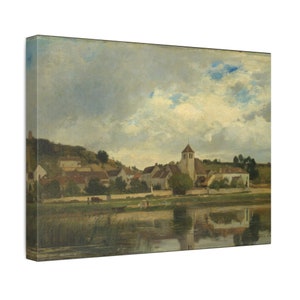 The Village of La Celle-sous-Moret, Eugene Lavieille, French -Stretched Canvas imagen 10