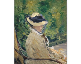 Madame Manet (Suzanne Leenhoff, 1829-1906), at Bellevue, 1880, Edouard Manet, French- Stretched Canvas