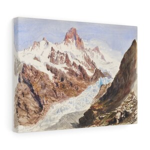 Schreckhorn, Eismeer from Splendid Mountain Watercolours Sketchbook (1870) by John Singer Sargent - Stretched Canvas