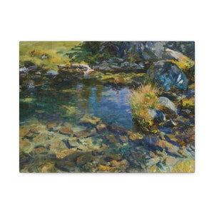 Alpine Pool (1907) by John Singer Sargent - Stretched Canvas