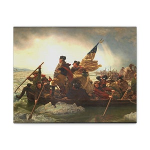 Washington Crossing the Delaware ,1851, Emanuel Leutze German, American - Stretched Canvas