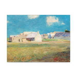 Breton Village (1890) by Odilon Redon - Stretched Canvas