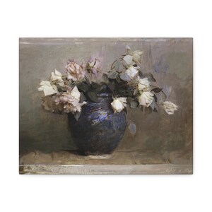 Roses by Abbot Thayer- Stretched Canvas
