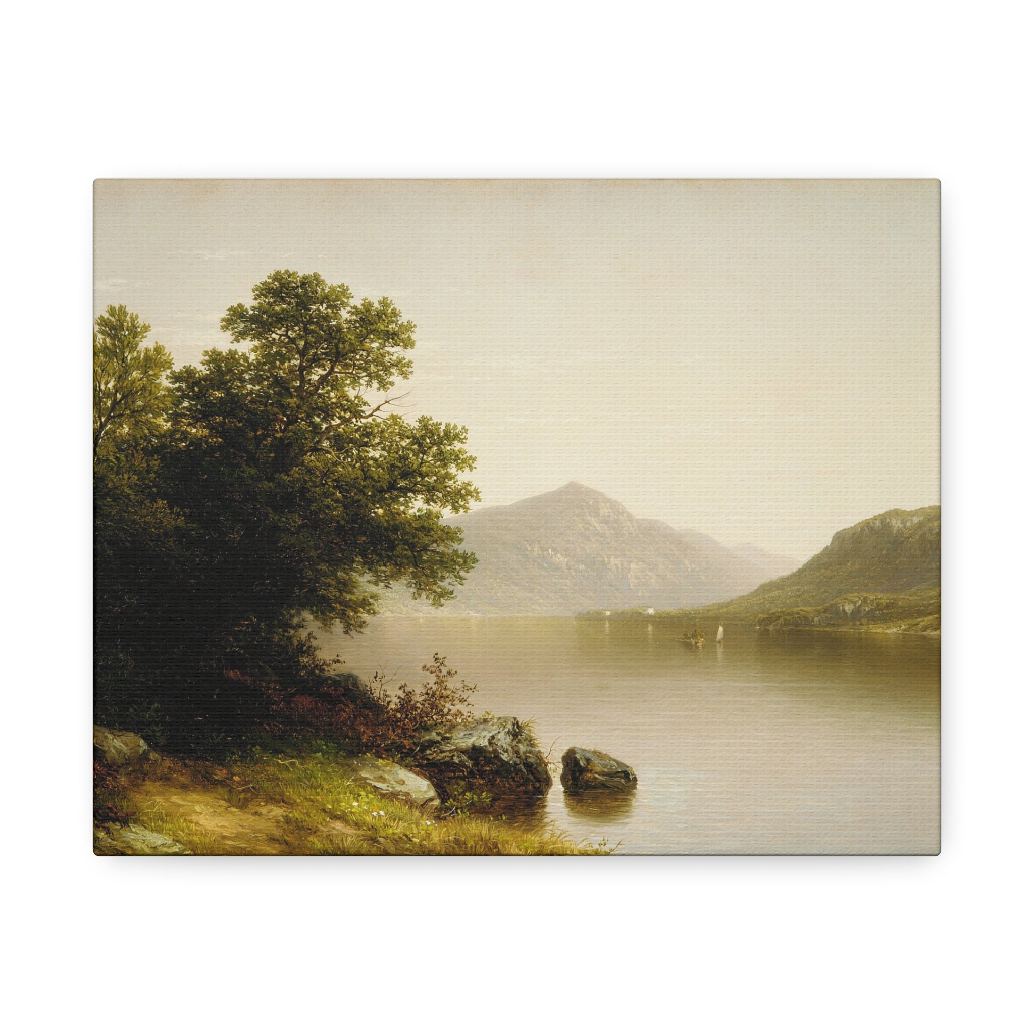 Tableau Mural Toile/cadre John William Casilear - Lake George, Prêt à Accrocher