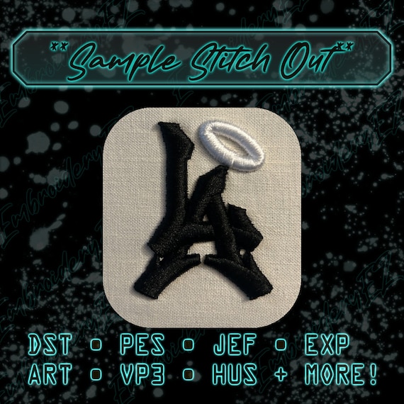 LA Logo Embroidery 3D Puffy Foam 2 Colors Dst Pes Exp Jef - Etsy
