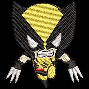 Mini Wolverine Embroidery File Design Dst Exp Pes Jef