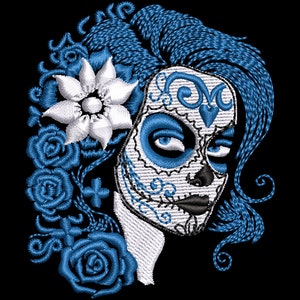 Fichier de motif de broderie Dia De Los Muertos Jour des morts Dst Exp Pes Jef