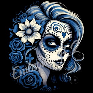 Dia De Los Muertos Dia De Los Muertos Mujer Con Flores