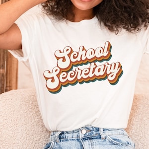 Retro School Secretary Shirt for School Office Staff, Back to School Shirt, Office Secretary Shirt, School Office Staff Shirt