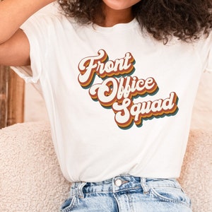 Retro Front Office Squad Shirt for School Office Staff, Back to School Shirt, Office Secretary Shirt, School Office Staff Shirt