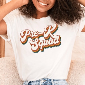 Retro Pre-K Kader Shirt, Pre-K Lehrer, Zurück zur Schule Shirt, Geschenk für Lehrer, Retro Lehrer Shirt, Erster Schultag Shirt