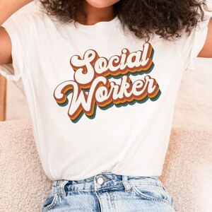 Retro School Social Worker Shirt for Social Workers, Gift for Social Worker, School Staff, Social Worker Shirt for First Day of School Shirt