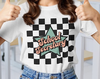 Camisa de la secretaria de la escuela / Camiseta de la secretaria / Regreso a la escuela / Regalo de la secretaria / Regalos de agradecimiento del maestro / Camisa para la secretaria de la escuela