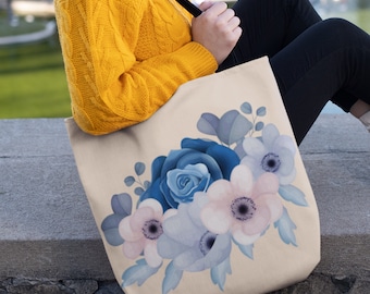 Cottagecore Botanical Tote Bag | Botanical Flower Tote Bag | Botanical Tote | Cottagecore Gifts | Tote Bag Gift | Botanical Flowers